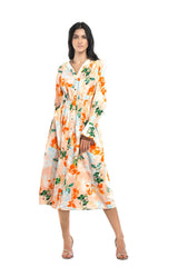 Cotton Poplin Printed Shirt Dress