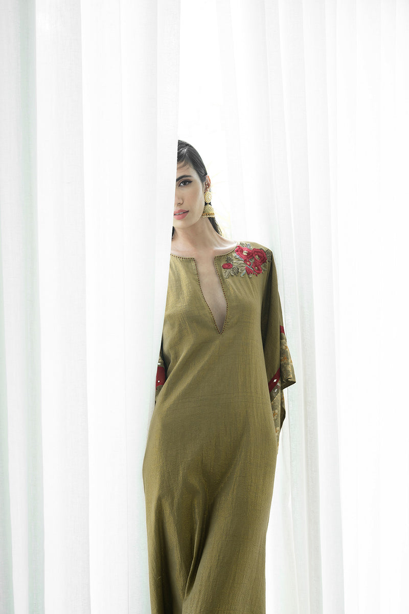 Self Shine Solid Kaftan
