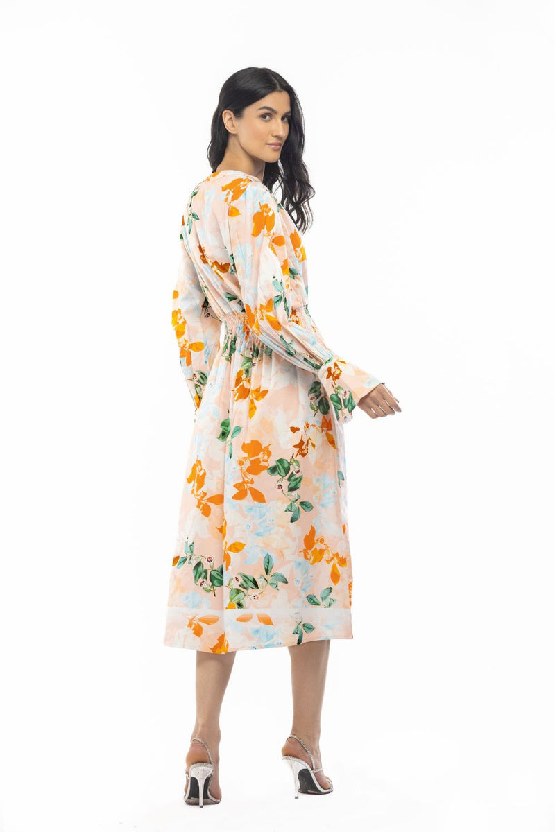 Cotton Poplin Printed Shirt Dress
