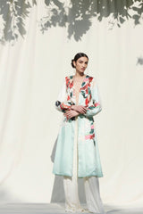 Jacket With A Satin Pallazo