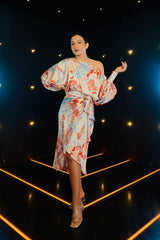Gauahar Khan - Ivory printed wrap skirt set
