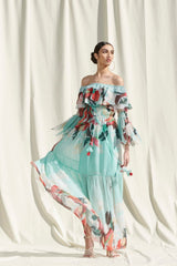 Off Shoulder Smocking Dress