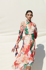 Asymmetrical Tie Up Dress