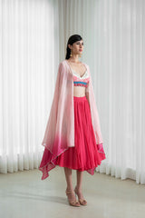 Printed Patchwork Lehnga Set