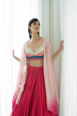 Printed Patchwork Lehnga Set