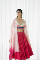 Printed Patchwork Lehnga Set