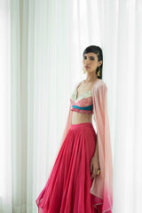 Printed Patchwork Lehnga Set