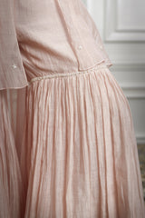 Peach Dori Kurta Sharara Set