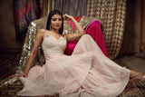 Peach Dori Kurta Sharara Set