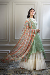 Embroidered asymmetric Kurta set