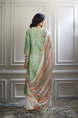 Embroidered asymmetric Kurta set