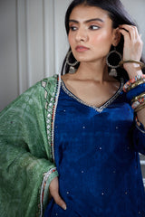 Printed Asymmetric tunic dhoti Set