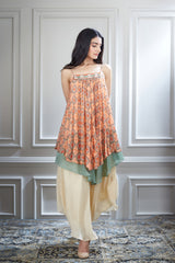 Chiffon Asymmetrical layer Top & Sharara Set