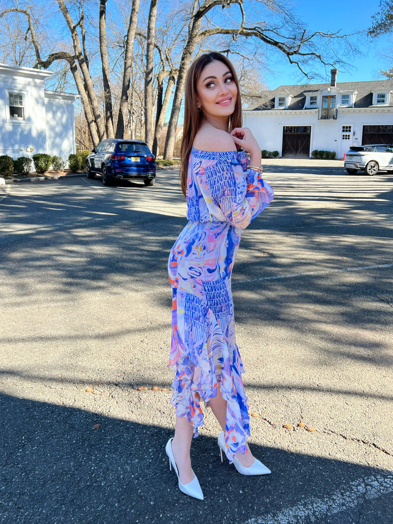 Shefali Jariwala - Blue asymmetric dress