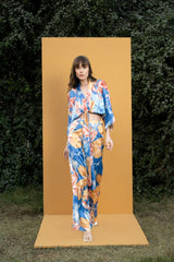 Hawaii printed wrap top and pants