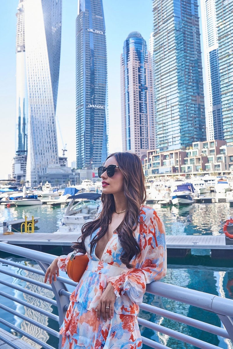 Manushi Chhillar - Ivory tiered Maxi dress